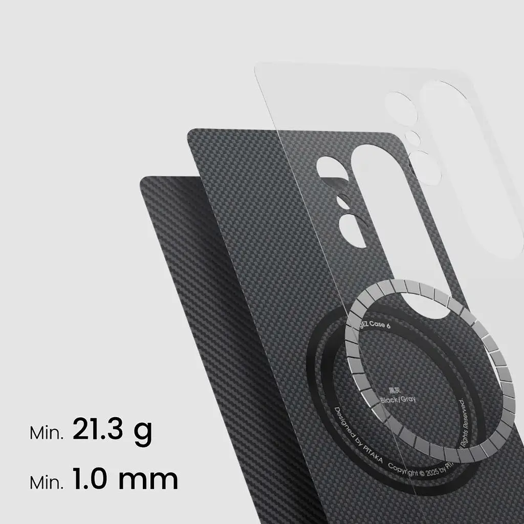 Чохол Pitaka MagEZ Ultra-Slim Classic Twill 600D для Samsung Galaxy S25 Ultra Black/Grey (KS2501U) [128411] - фото 7