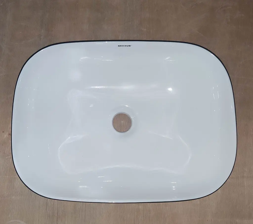 Умывальник накладной Mixxus Premium Diverse-0112 white-Black 455x325x135 мм MP6542, Белый - фото 7