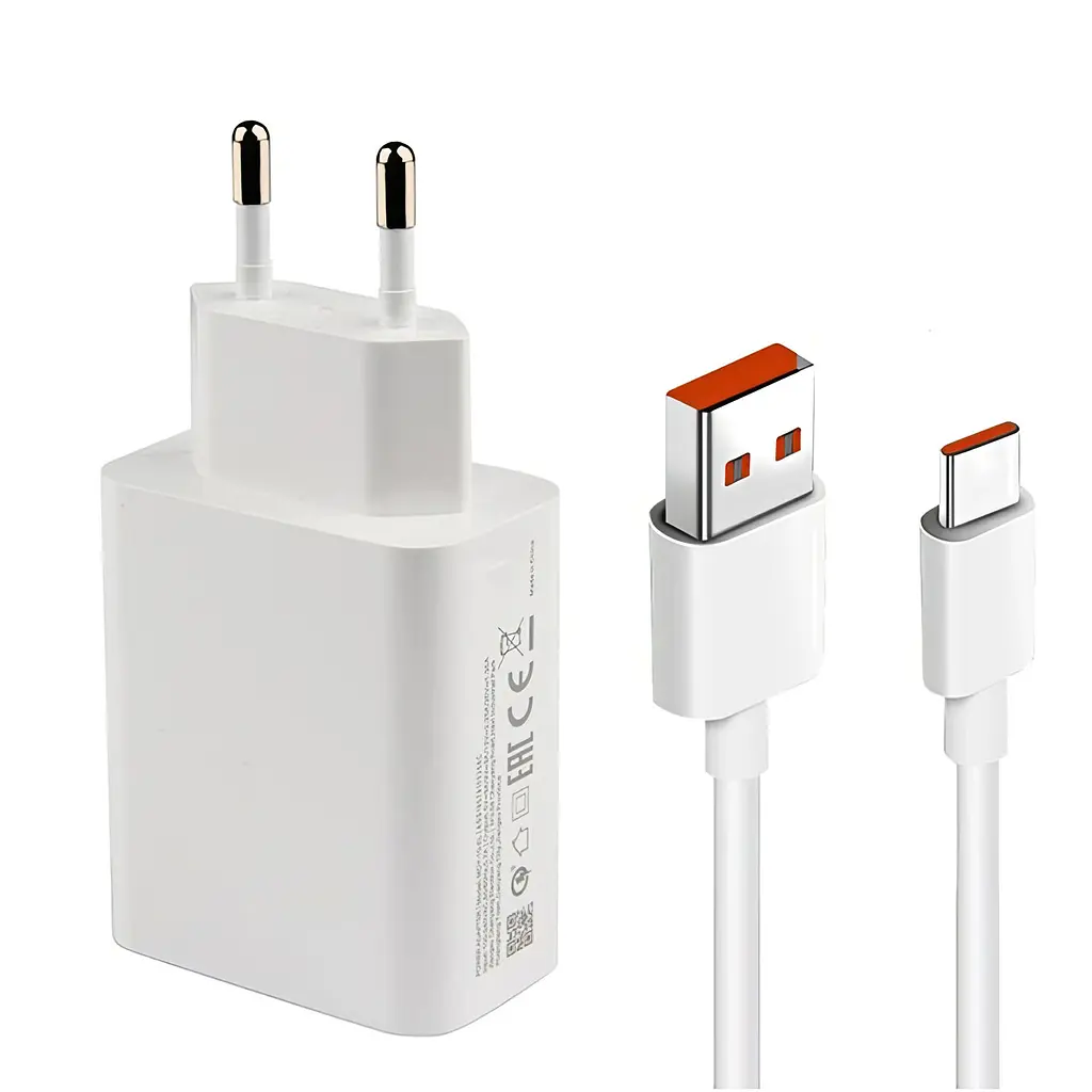 Адаптер зарядний Power adapter Suite USB, кабель Type-C, білий, 33W