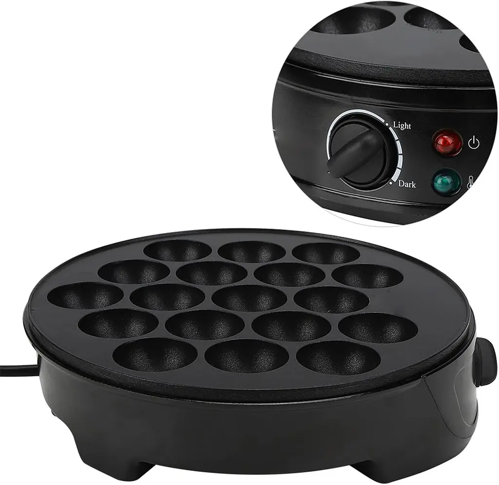 Електрична такоячниця RAF Takoyaki Maker для приготування пончиків, кейк-попсів і м'ясних кульок (18 комірок) антипригарна - фото 4