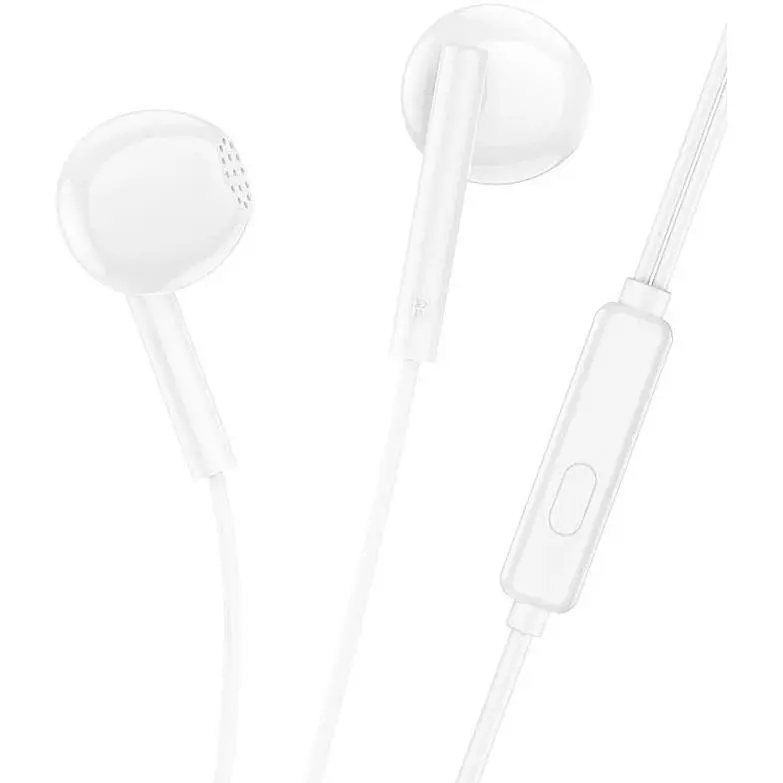 Наушники-вкладыши Borofone BM76 Ocean пластиковые с микрофоном белые - фото 2