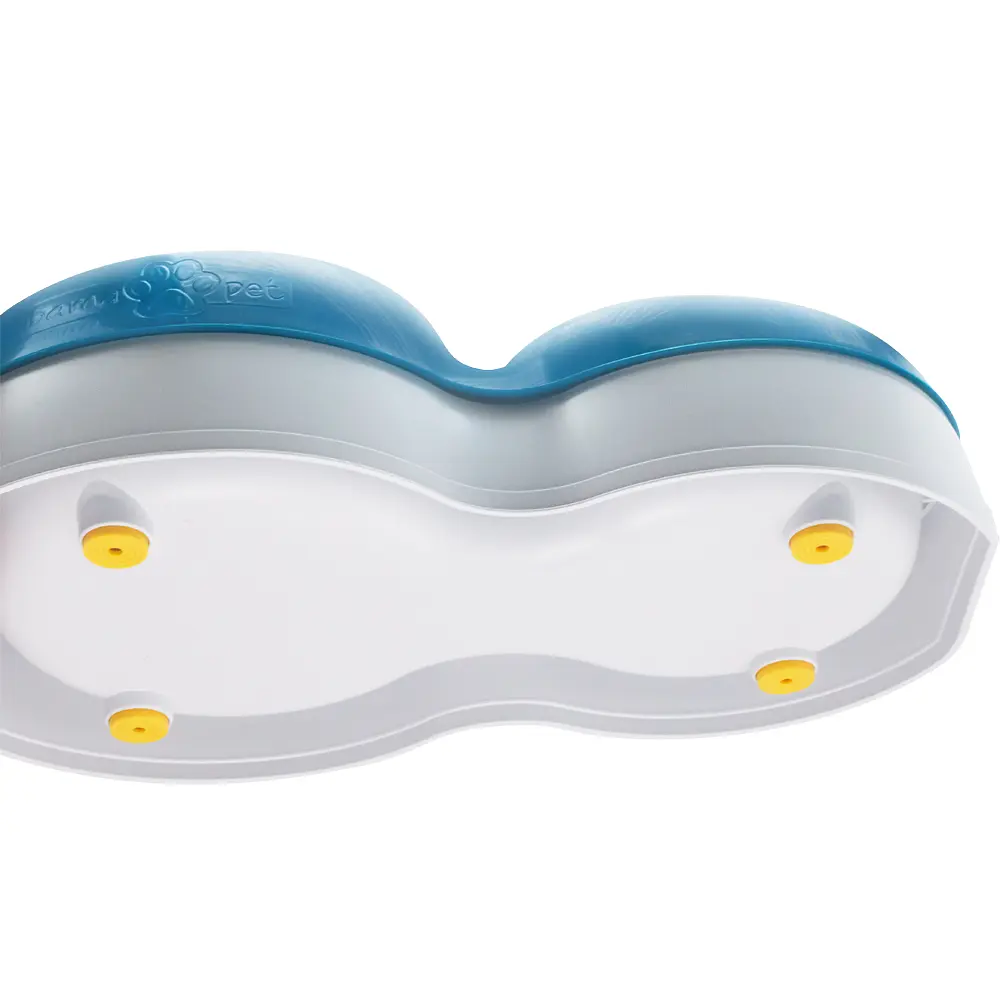 Миска для корму з подвійним дном для води Medium 33x20x9h, бузковий - фото 4