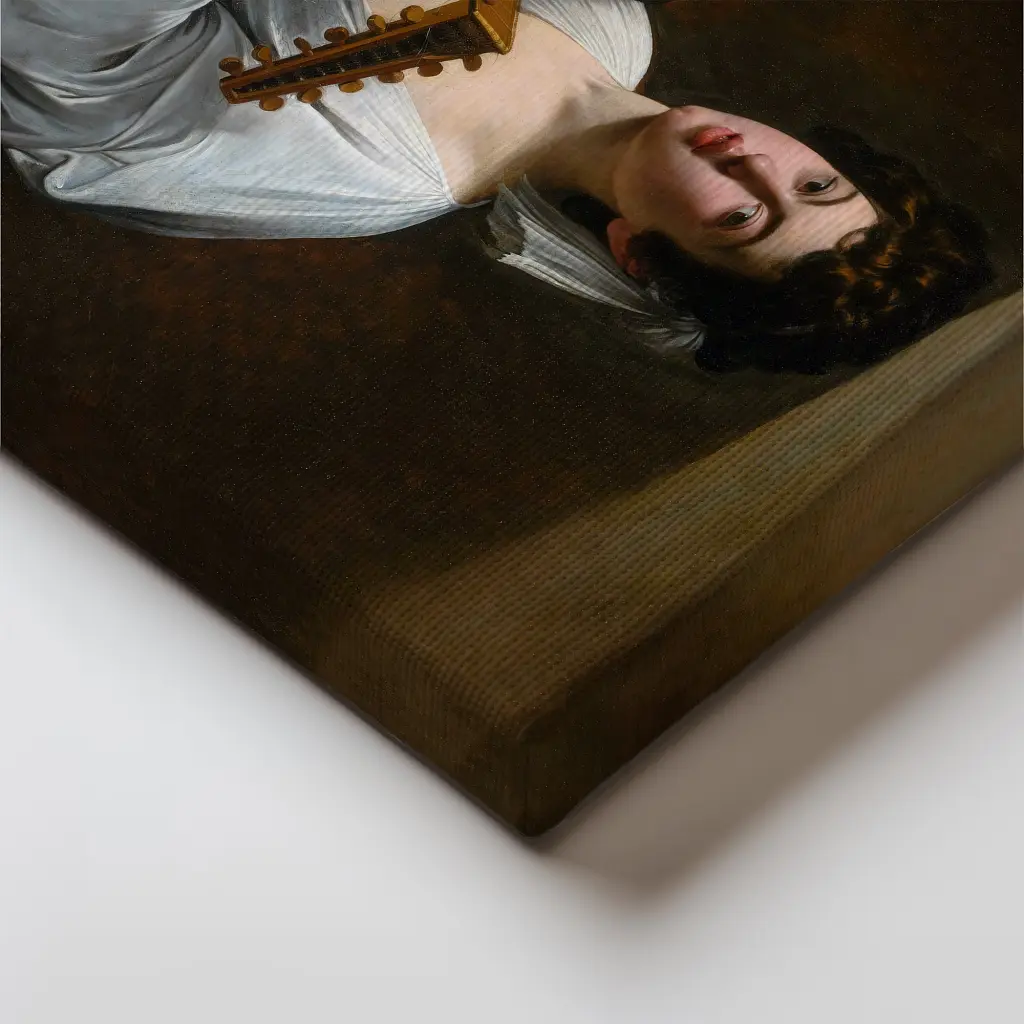Інтер'єрна картина Лютніст, Караваджо, Caravaggio, інтер'єрний декор, 60×75 см (id7009) - фото 4