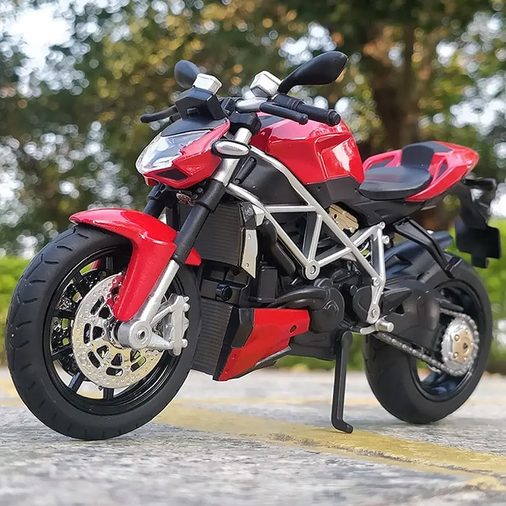 Колекційна масштабна модель мотоцикла TK Group Ducati Streetfighter S зі світлом, звуком та амортизацією 1:12 - фото 4