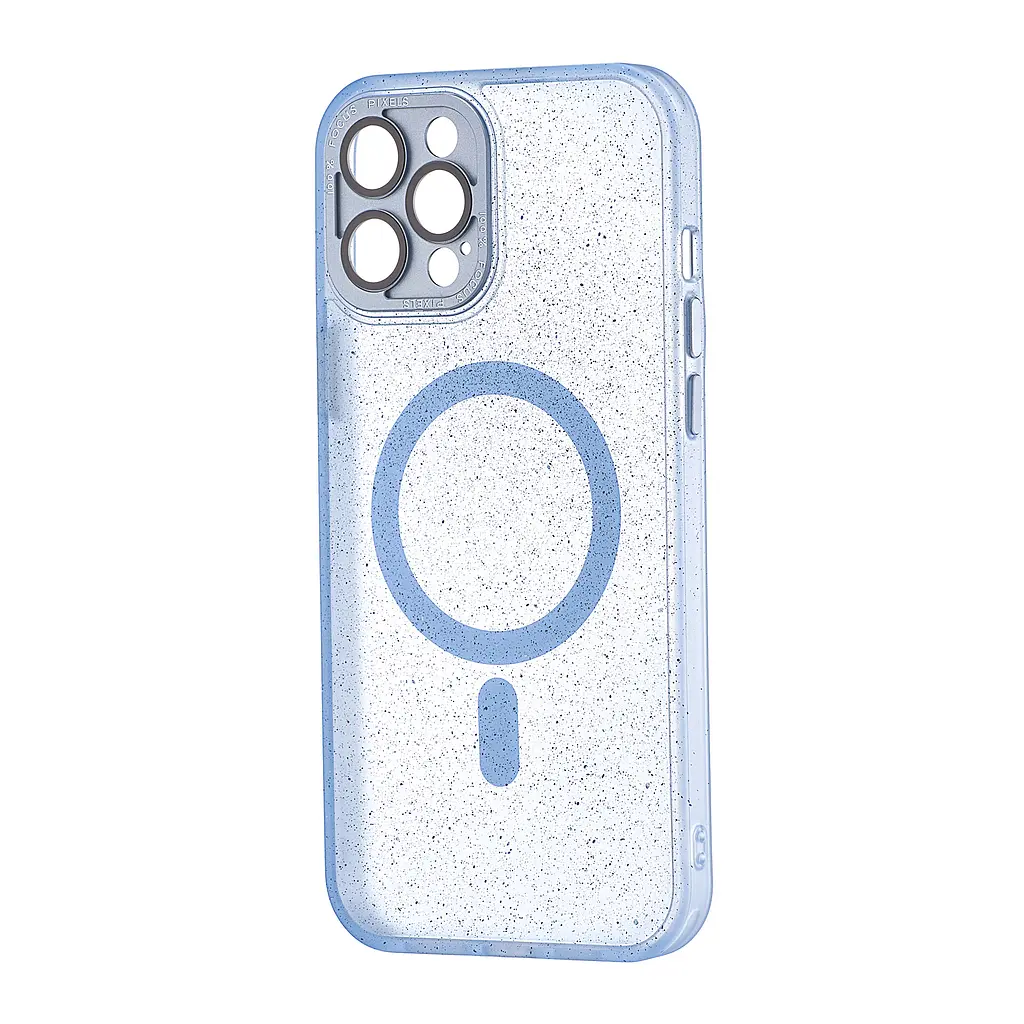 Чохол Splatter with MagSafe Protected Camera iPhone 12 Pro Max Light Blue