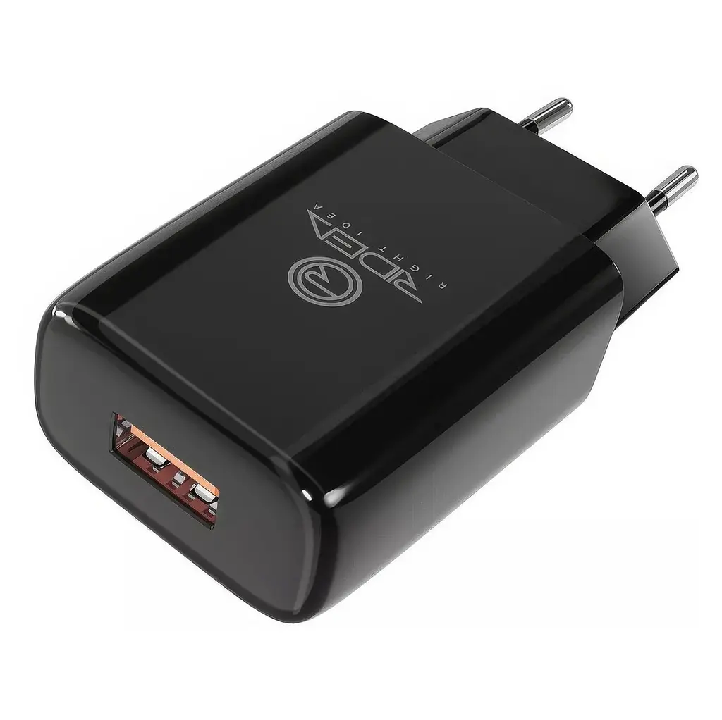 Зарядка для телефону з кабелем, телефонний адаптер чорний Ridea RW-11111 Element MicroUSB 2.1A, 15Вт - фото 7