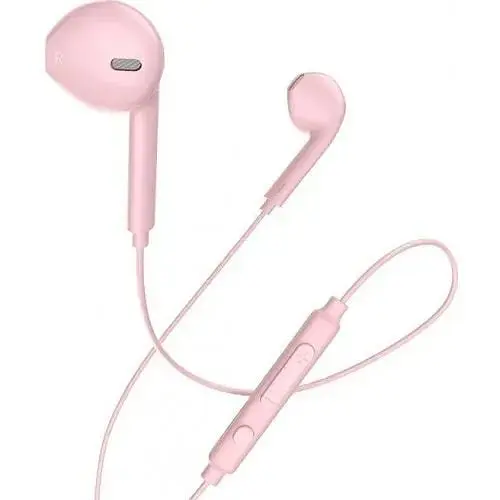 Навушники Hoco M55 Memory sound wire з мікрофоном рожеві 6957531099925 - фото 3