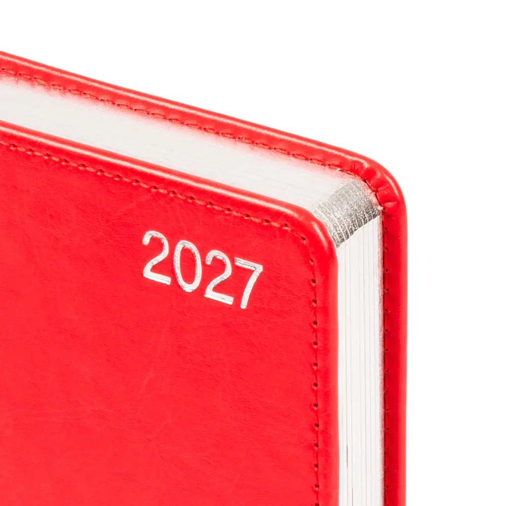 Щоденник діловий Leo Planner 2027 City А6 твердий червоний 352 сторінки (252762) - фото 2