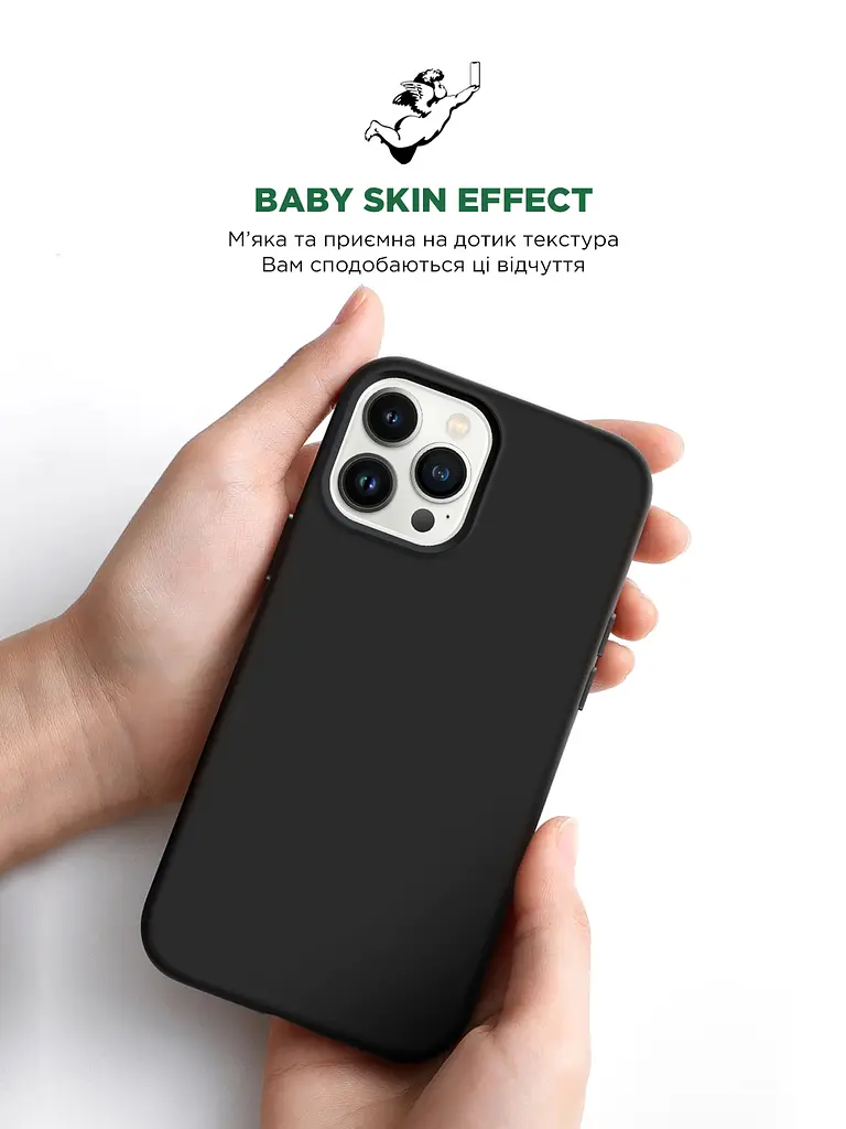 Силиконовый чехол для Apple iPhone 13 Pro Max, ICON2 Case, черный, противоударный, панель, защита всего корпуса, матовая поверхность Soft Touch, выступает над дисплеем, совместим с защитными стеклами и пленками, с микрофиброй - фото 8