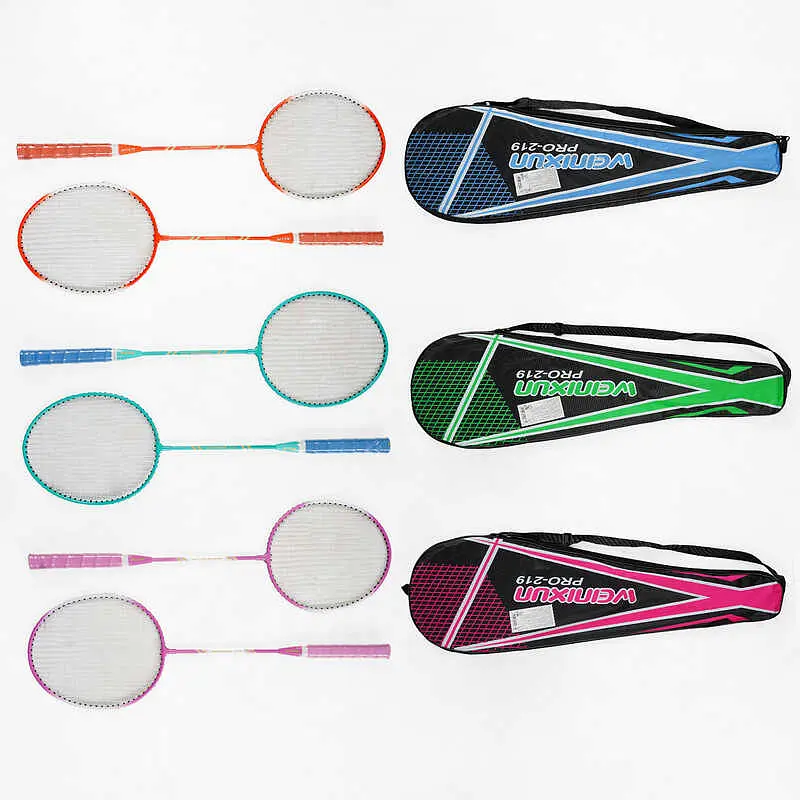 Набор для бадминтона TK Sport, 2 ракетки с металлическим каркасом, в чехле C70200 (в ассортименте) - фото 2