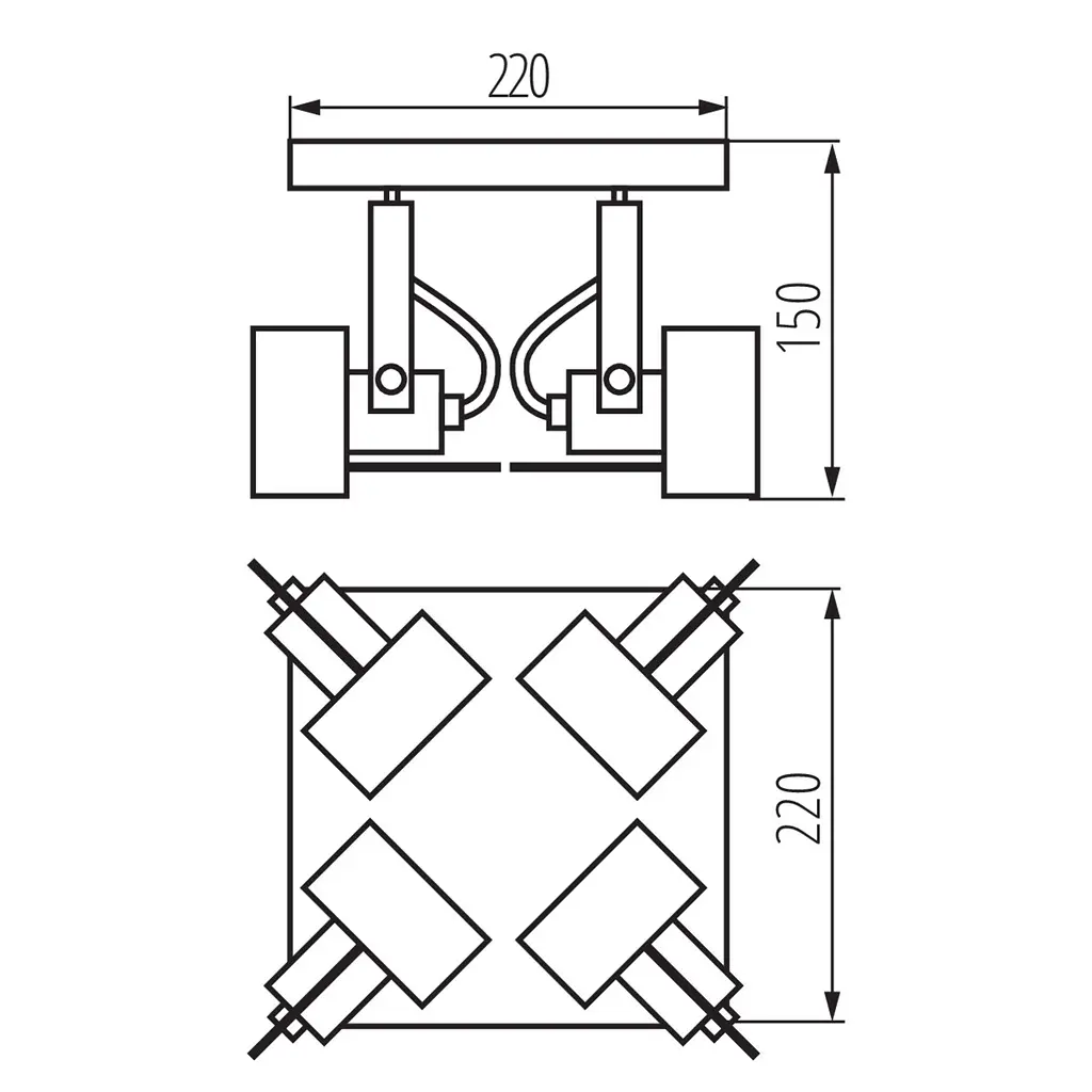 Спот Kanlux 34929 Sonda GU10 4x10W IP20 - фото 3