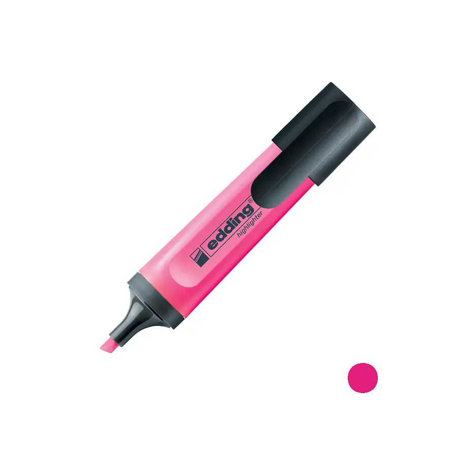 Маркер текстовий Edding Highlighter клиноподібний 2-5 мм рожевий (e-345/09) - фото 2