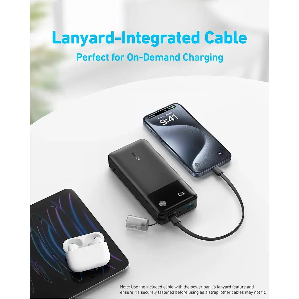 Павербанк Anker Black 20 000 mAh / 30 Вт (A1384G11) - фото 3