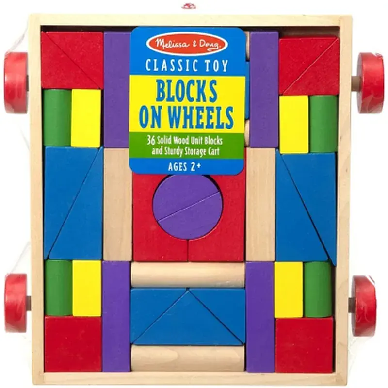 Кубики Melissa&Doug Набір дерев'яних блоків на візку (MD14209) - фото 5