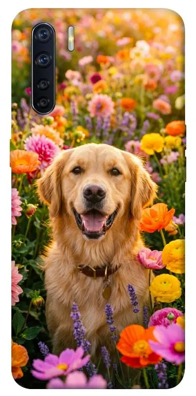 TPU чохол Demsky Flowery labrador для Oppo A91