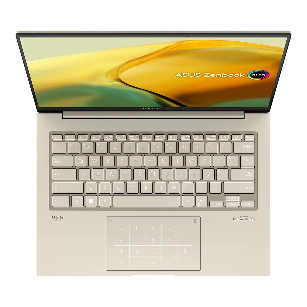 Ноутбук ASUS Zenbook 14 UX3404VC-M9025WS 14.5' 2.8K OLED, Intel i9-13900H, 32GB, F1TB, NVD3050-4, Win11, Бежевий (90NB10H3-M001A0) - фото 3