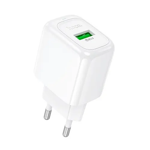 Сітчастий зарядний пристрій HOCO CS52A Surplus single-port QC3.0 charger білий