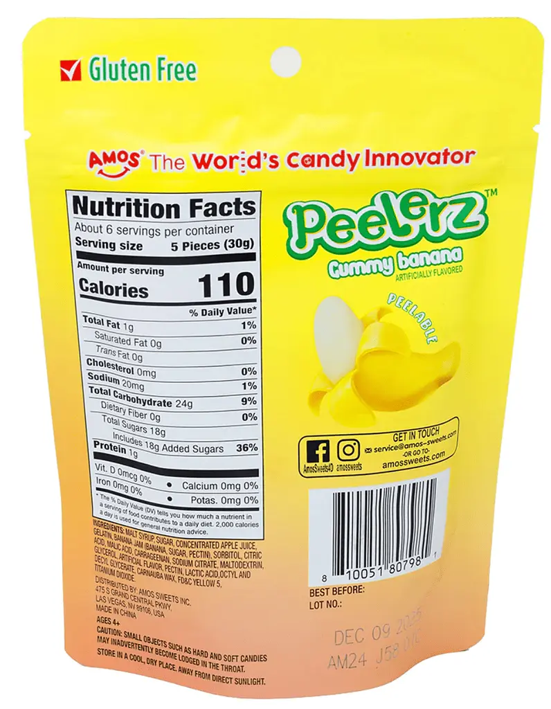 Желейні цукерки Amos Peelerz Banana 170г - фото 3