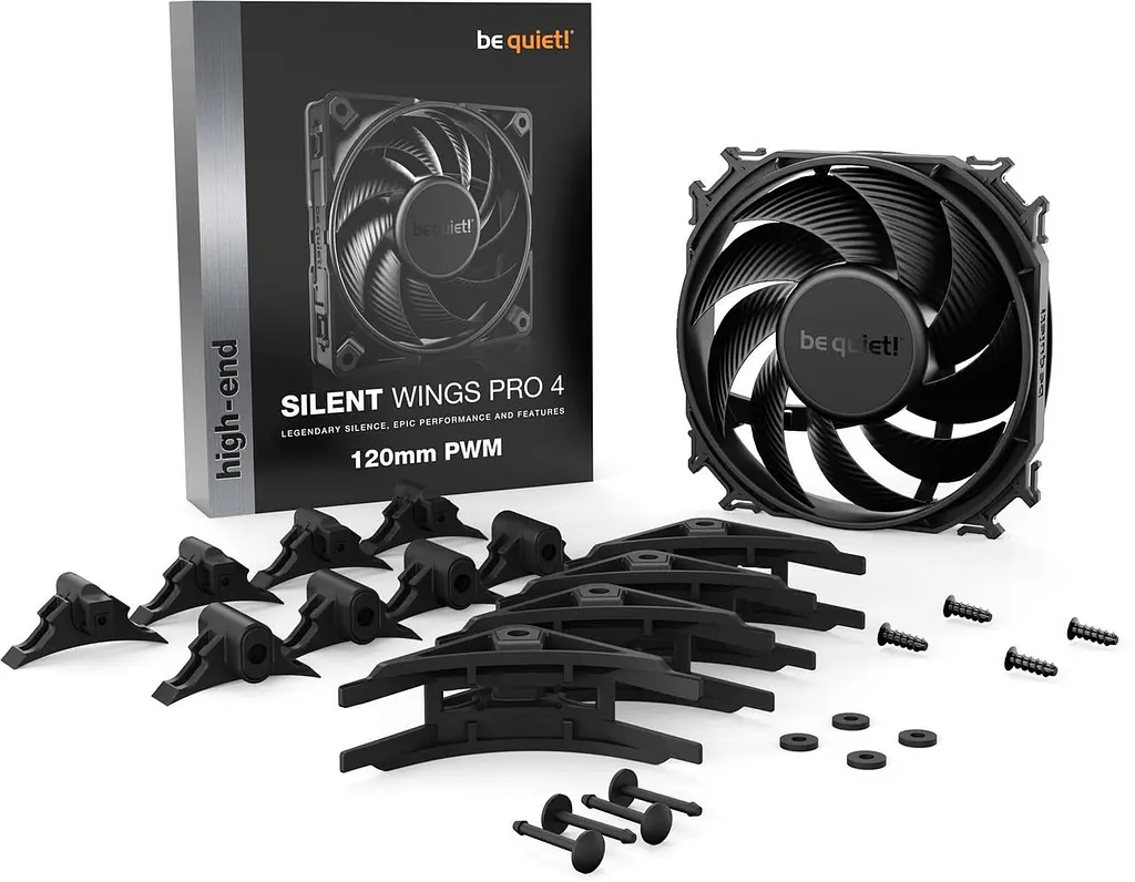 Вентилятор be quiet! Silent Wings Pro 4 120mm PWM Чорний (BL098) - фото 5