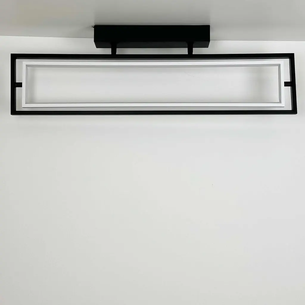 Світильник LED smart PRADA+пульт 60W 3000-5000K IP20 прямокутник чорно-білий Violux ( 220715 ) - фото 2