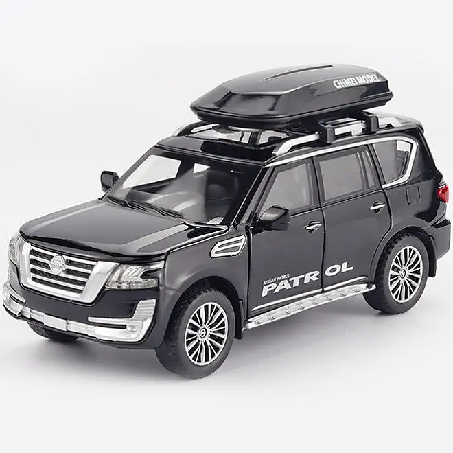 Колекційна металева модель автомобіля АвтоЕксперт Nissan Patrol з багажником на даху, інерцією, світлом та звуком 1:32 - фото 9