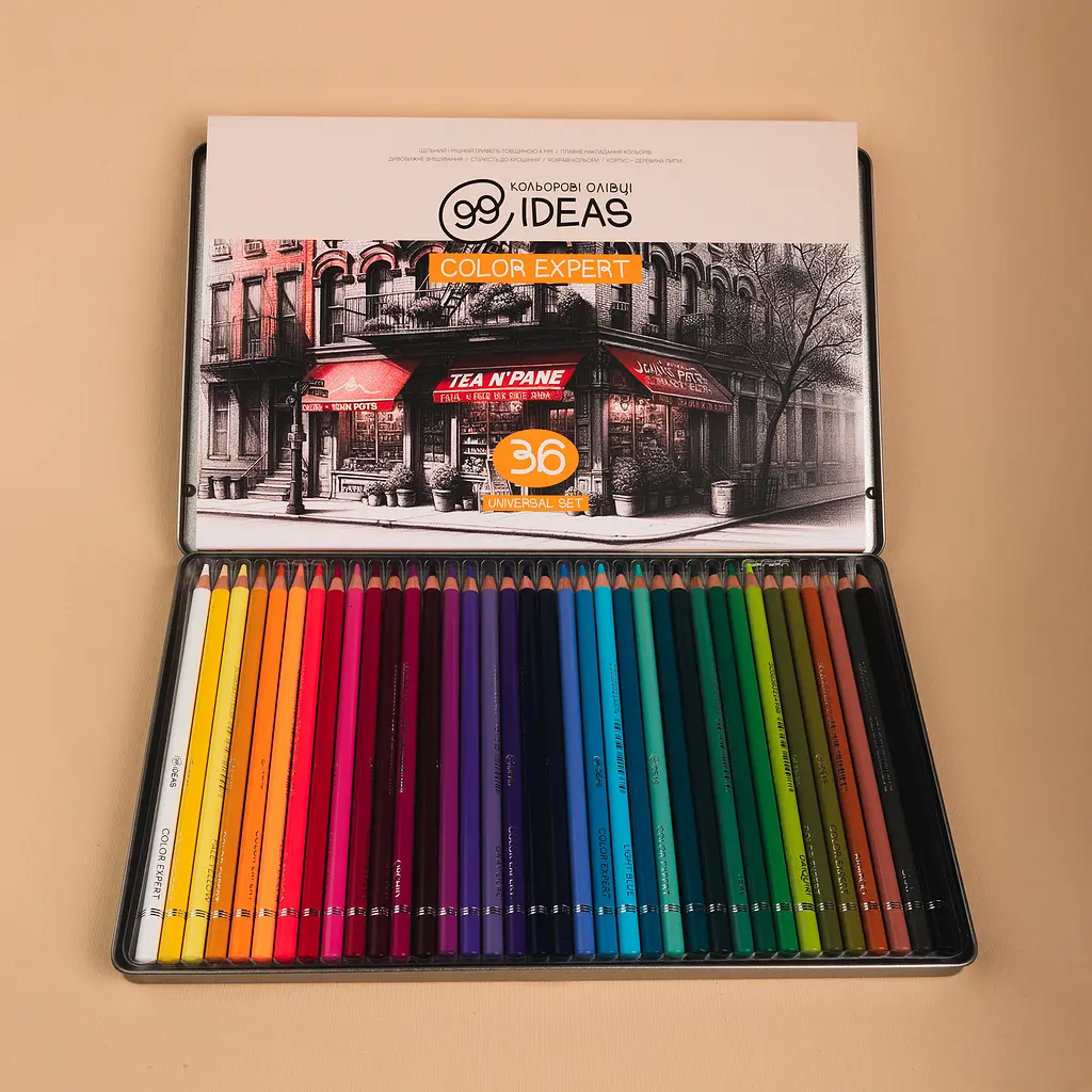 Набір олівців кольорових 99IDEAS "Color Expert" 36 кольорів, Universal Set, металева коробка, 99CE-36UNI - фото 4
