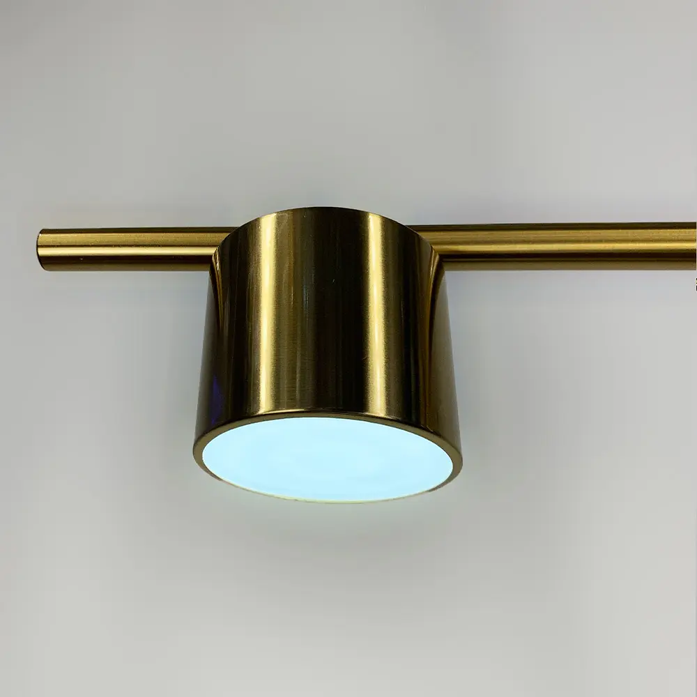 Удлиненная латунная люстра CLYDE с 4 спотами Line.F MJ 118/4 AB - фото 6