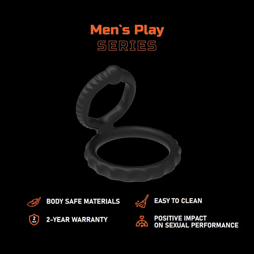 Ерекційне кільце Erospace Men's Play чорне - фото 2