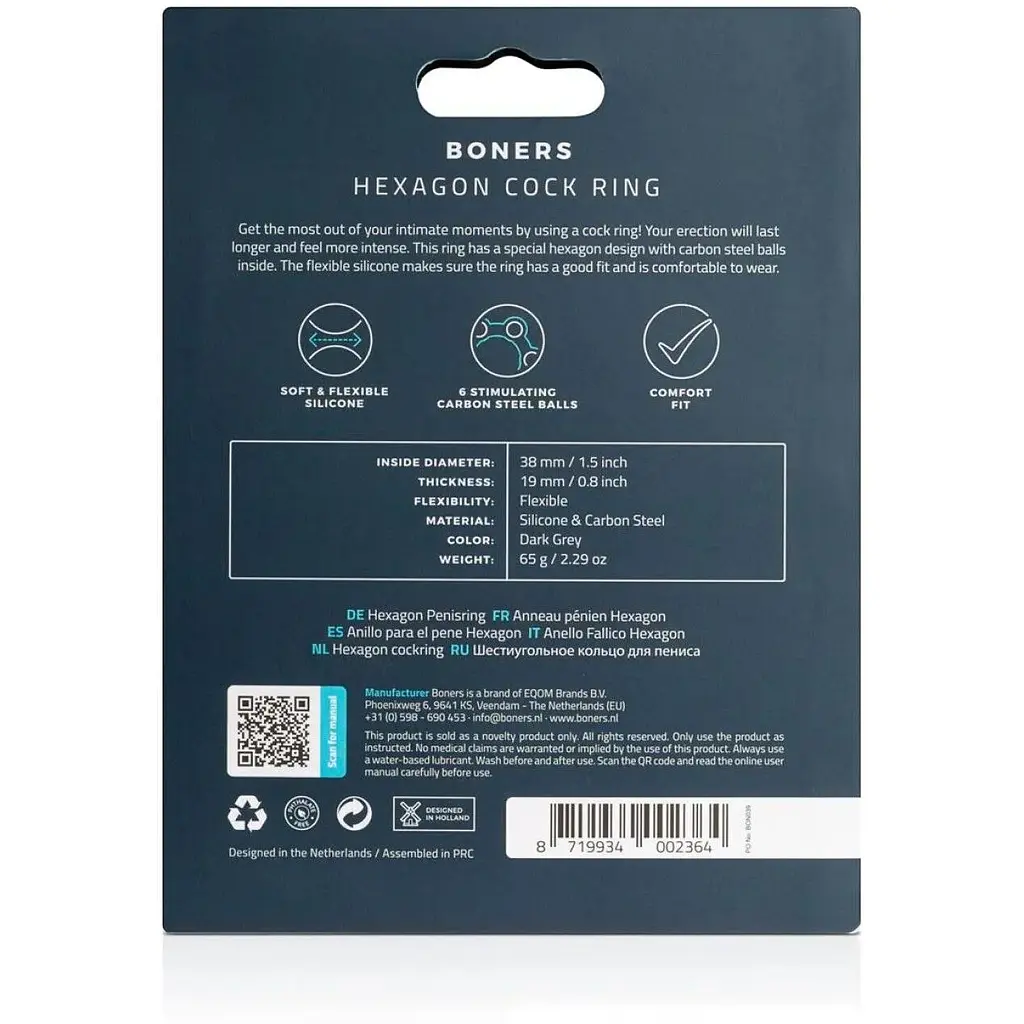 Эрекционное кольцо BOners Hexagon Cock Ring - фото 4