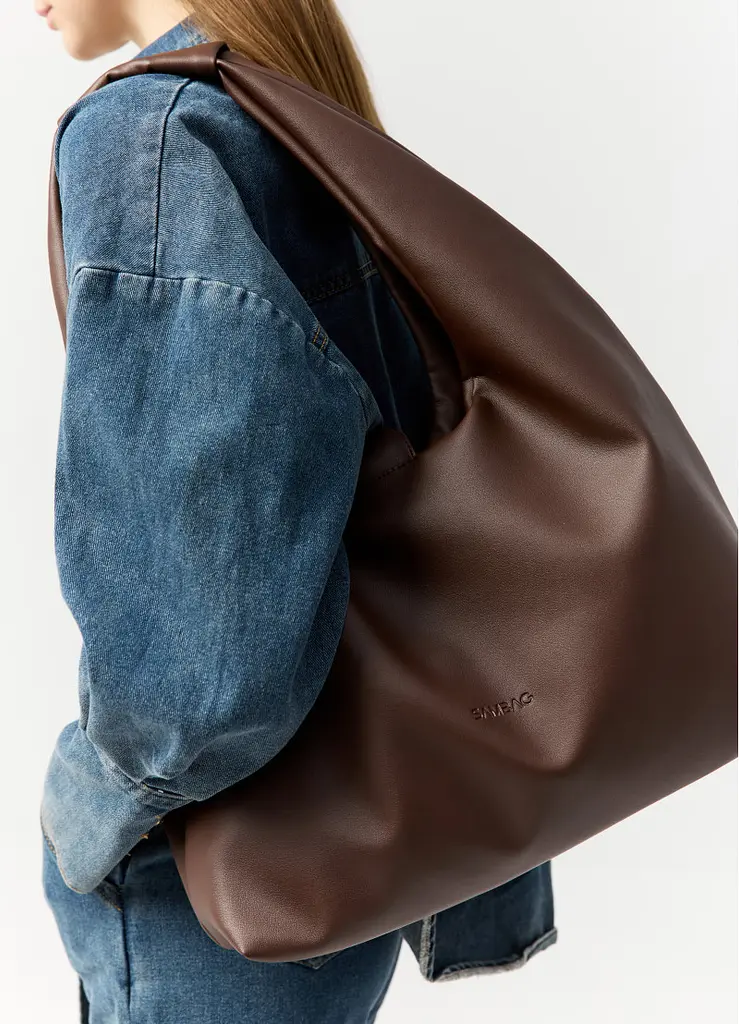 Жіноча сумка Sambag HOBO L шоколадна 34 х 37 х 16 см (53300020) - фото 3