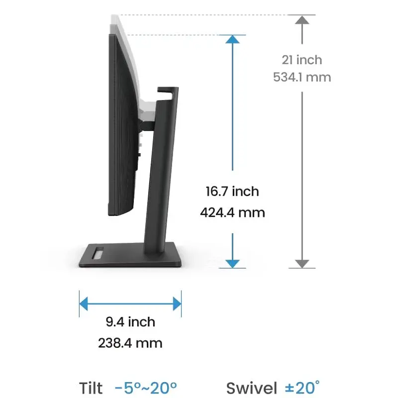 Монітор TFT 27" BenQ GW2790T, IPS, 100Hz, 2xHDMI, DP, HAS, Pivot, колонки, чорний (GW2790T) - фото 2