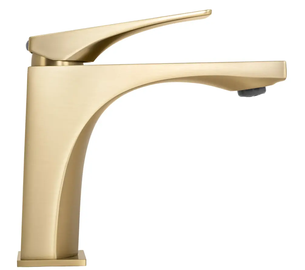 Змішувач для умивальника Rea Joe низький brushed gold REA-B8990 - фото 3
