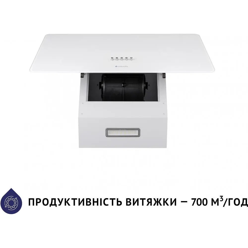 Похила витяжка Minola HDN 6224 WH 700 LED - фото 5
