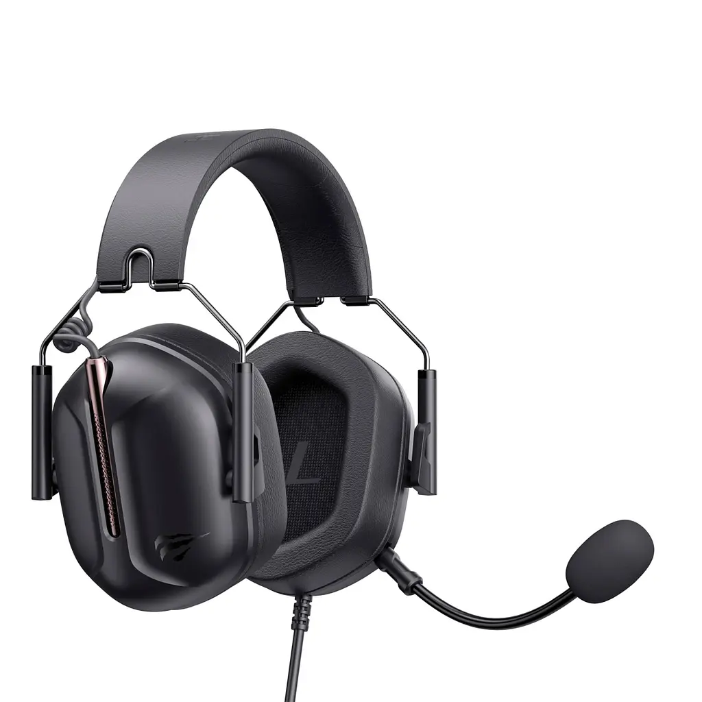 HAVIT HV-H2033d Black - ігрова гарнітура з 50 мм драйверами та знімним мікрофоном, Чорний - фото 2