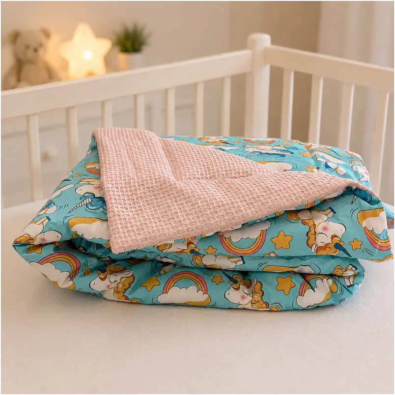 Плед дитячий MirSon Silky Waffle Unicorn meanness 90х110 см (2200013893233) - фото 5