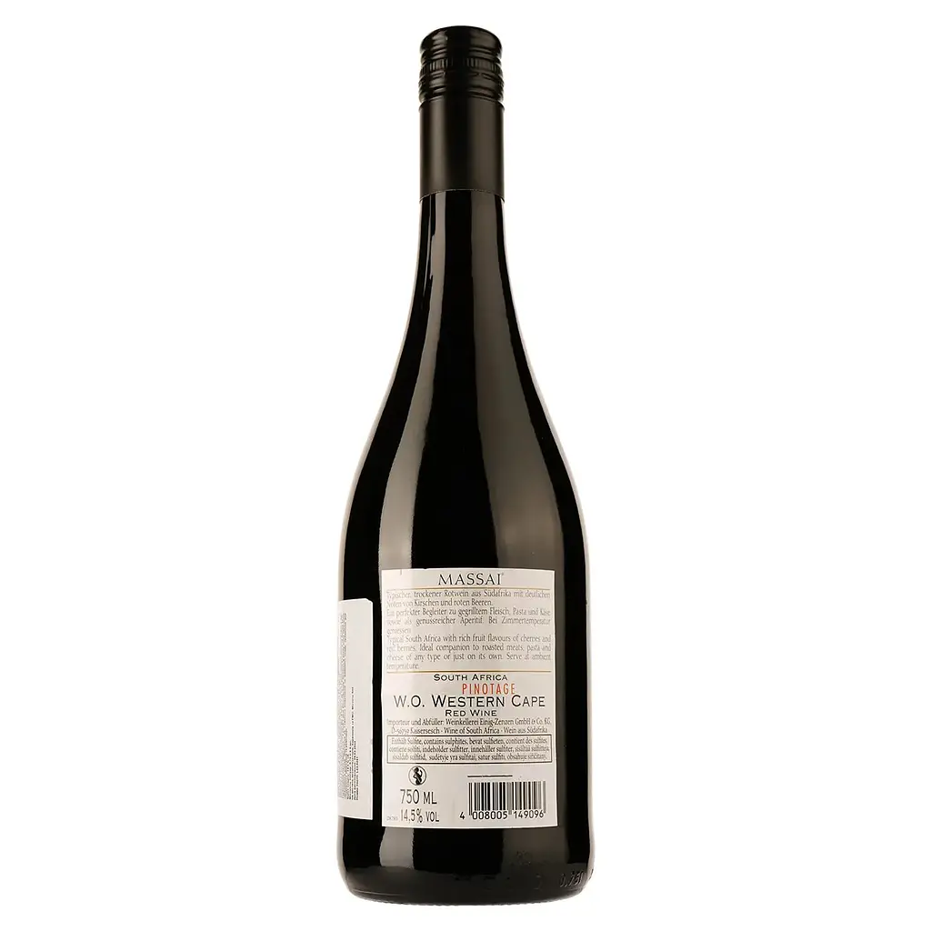 Вино Massai Pinotage, красное, сухое, 0,75 л - фото 2