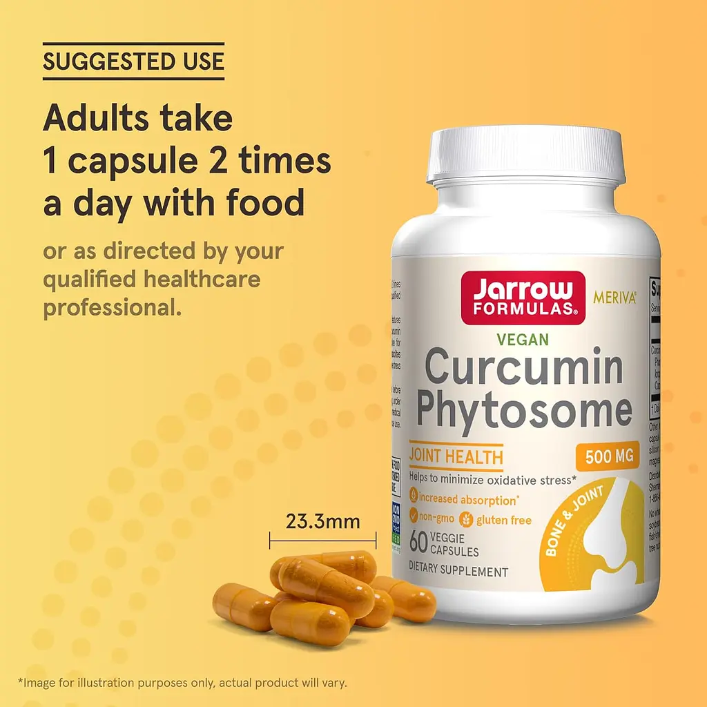Фітосоми куркуміну Jarrow Formulas Curcumin Phytosome Meriva 500 мг 60 капсул  - фото 7