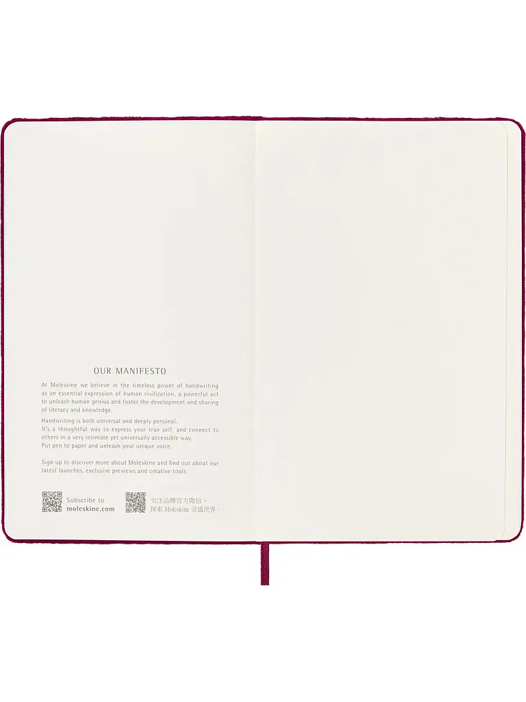 Записник Moleskine Velvet середній, Лінійка Червоний + бокс (LCNBVELVQP060C) - фото 5