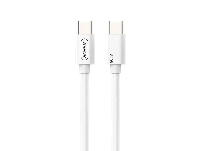 Кабель Aspor A108 PD Fast Charge Type-C - Type-C 100W/1м White