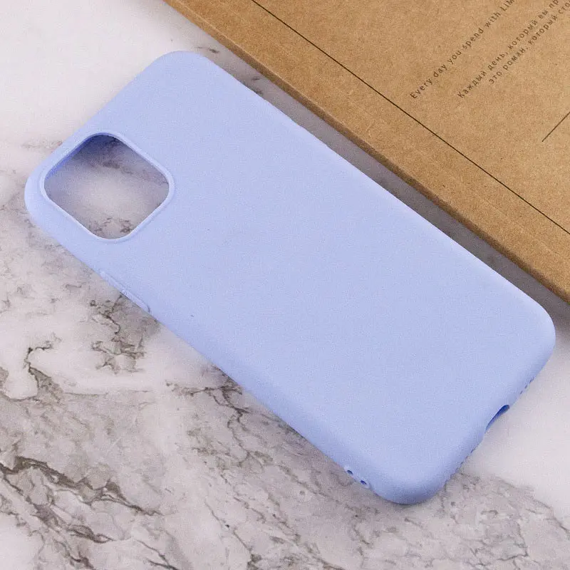 Силиконовый чехол Candy для Apple iPhone 14 Plus (6.7) Голубой / Lilac Blue - фото 4