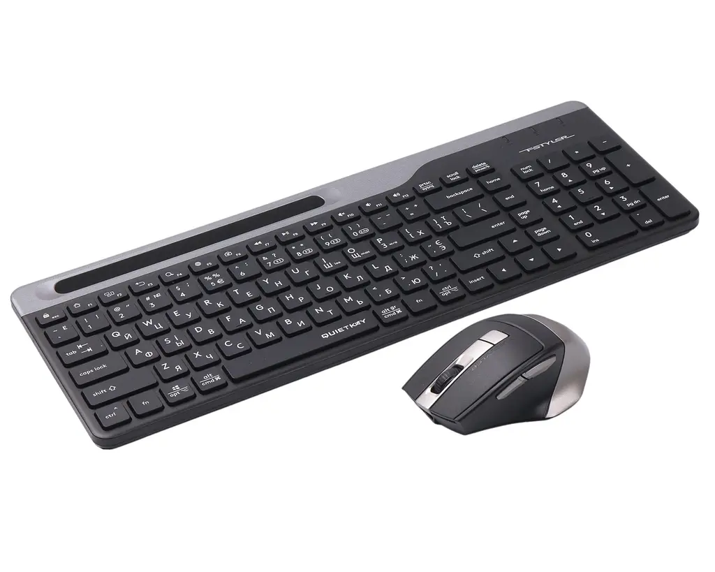 Комплект (клавиатура и мышь) A4Tech FB2535CS Fstyler Wireless Smoky Grey - фото 2