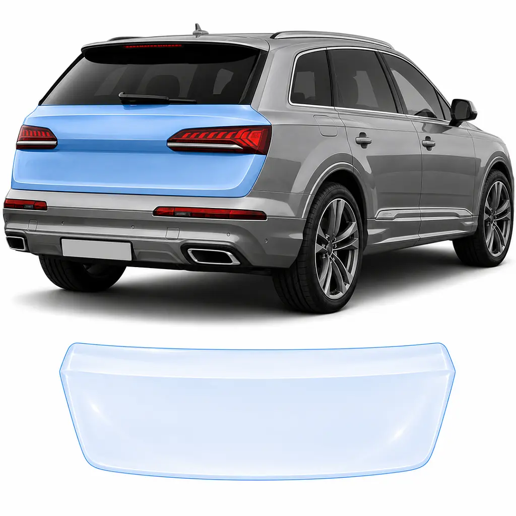 Антигравійна захисна бронеплівка за лекалами для Audi Q7 4M facelift 2020-2024 - зона кришки багажника