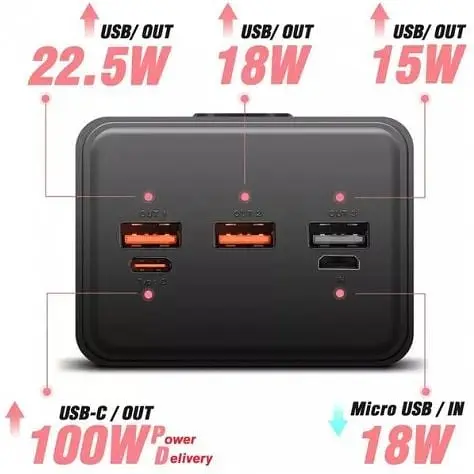 Портативна батарея Proove Giant 40000mAh 100W чорна PBGI99320001 - фото 6
