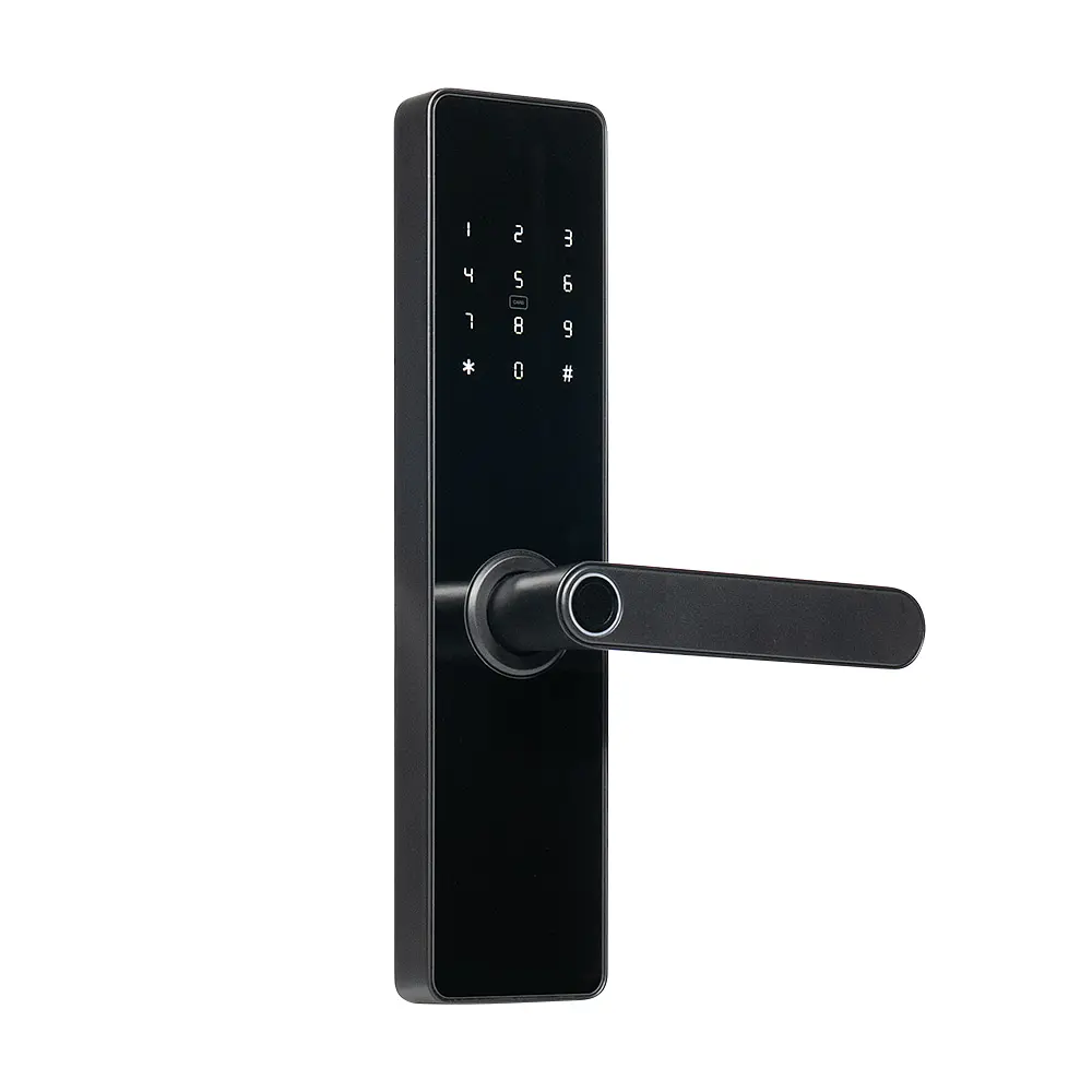 Замок біометричний автономний Trinix TRL-5101BTF Black L/R з Bluetooth, зчитувачем відбитків пальців і карт Mifare (65-00079) - фото 2