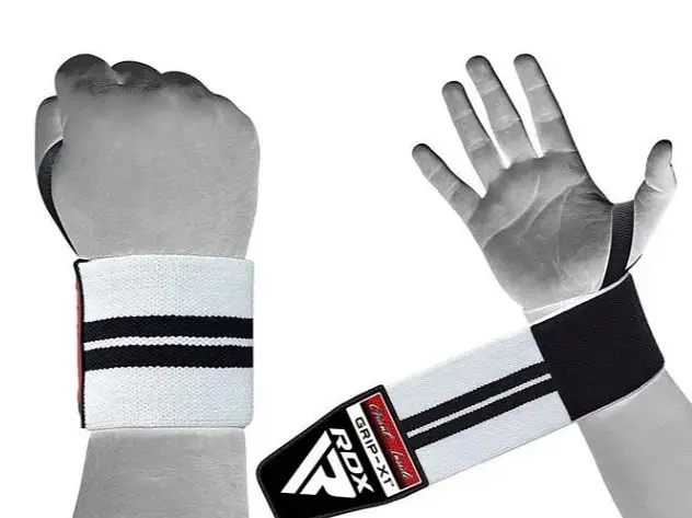 Бинти для зап'ясть (кистьові бинти) RDX W2 Gym Wrist Wraps BLACK/WHITE PLUS (WAH-W3W+) - фото 2