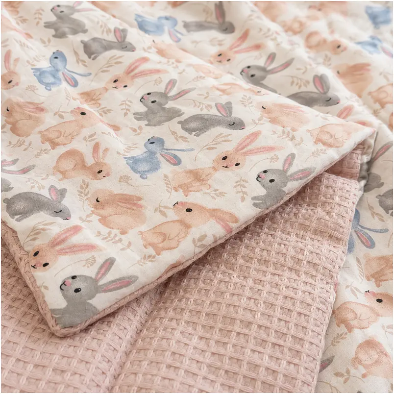 Плед дитячий MirSon Poplin Waffle Rabbits 150х220 см (2200013893516) - фото 2