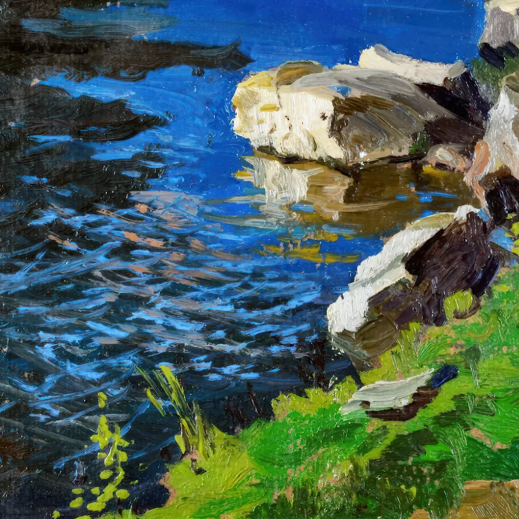 Інтер'єрна картина Берег річки, Волокідін Павло (1930), інтер'єрний декор, 40×60 см (id6920) - фото 4