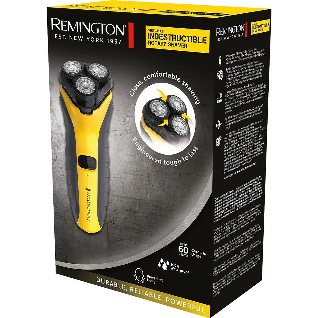 Електробритва Remington Virtually Indestructible чорно-жовта (PR1855) - фото 4