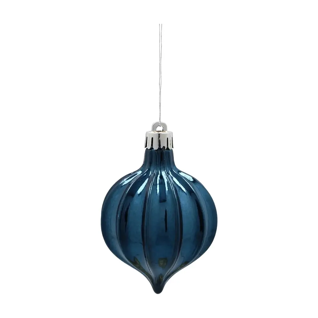 Ялинкова іграшка Chomik пластикові кульки 8 шт, 6 см, сині (5900779893979_1) - фото 2