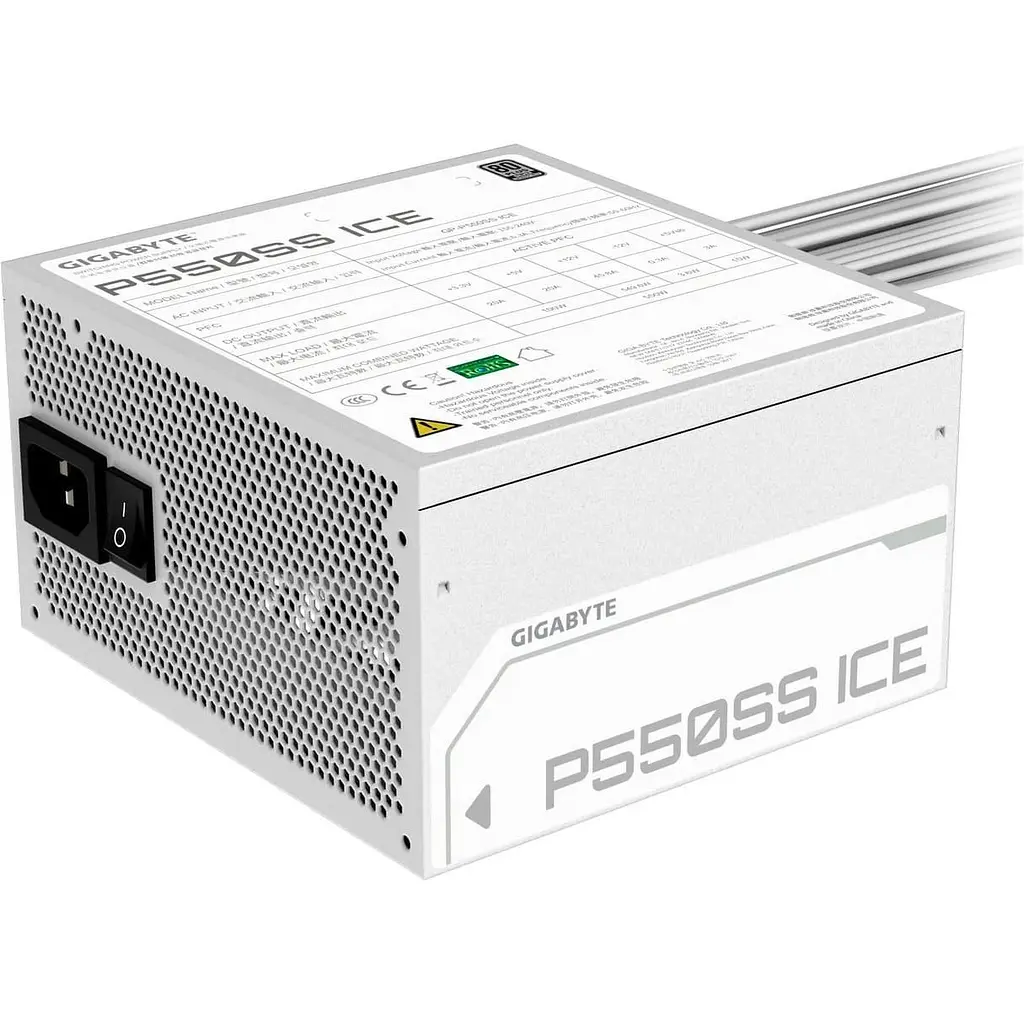 Блок живлення GIGABYTE GP-P550SS ICE 550W 80+ Silver (GP-P550SS ICE) White - фото 2